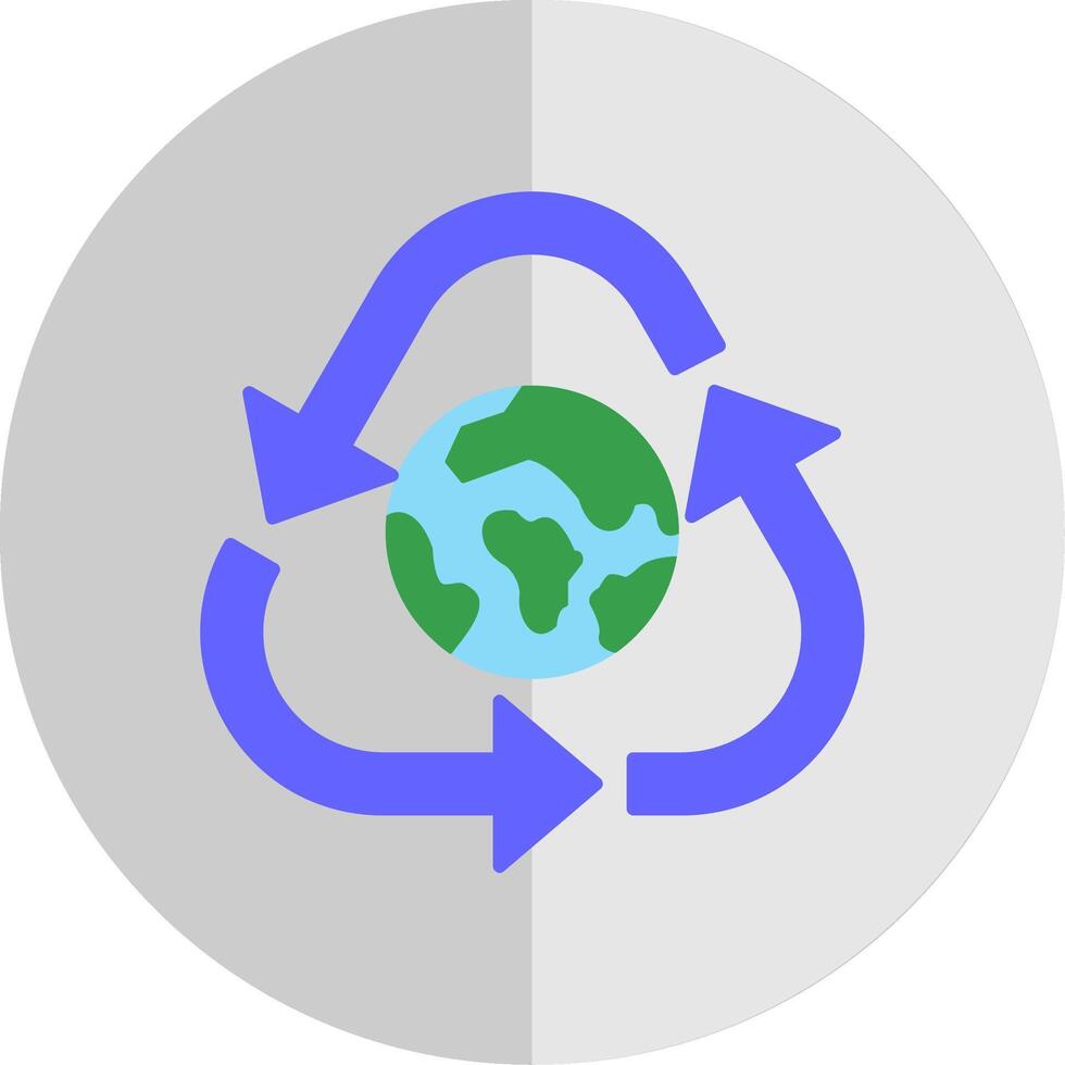 Recycle Flat Scale Icon vector