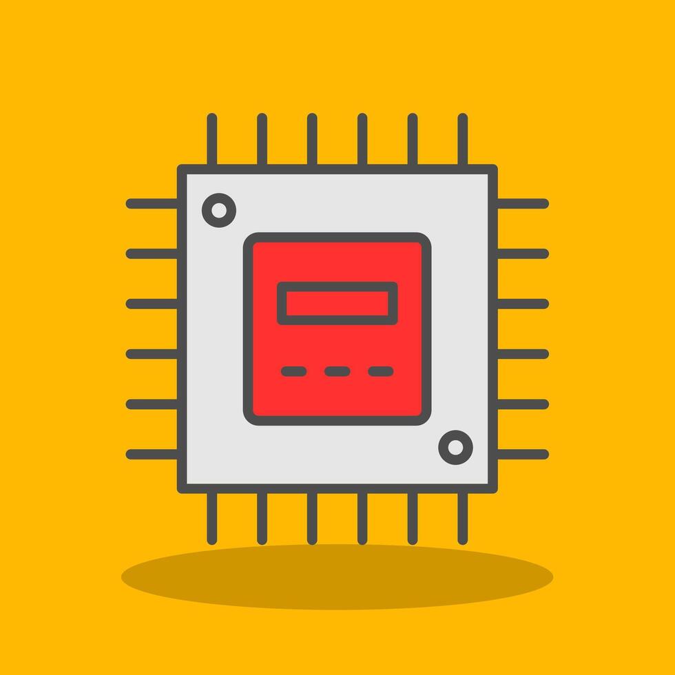 Processor Filled Shadow Icon 42939313 Vector Art at Vecteezy
