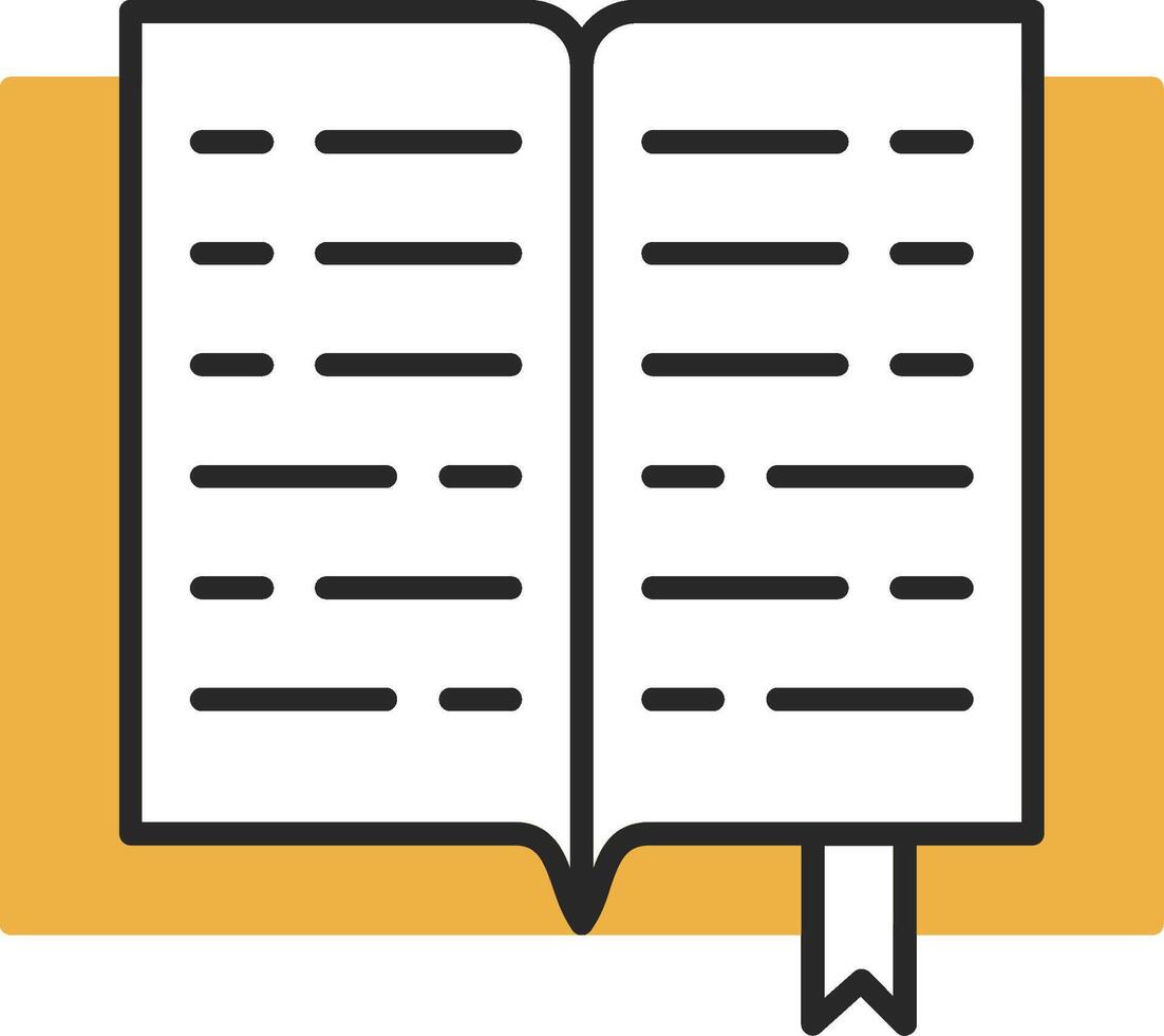 Book Skined Filled Icon vector