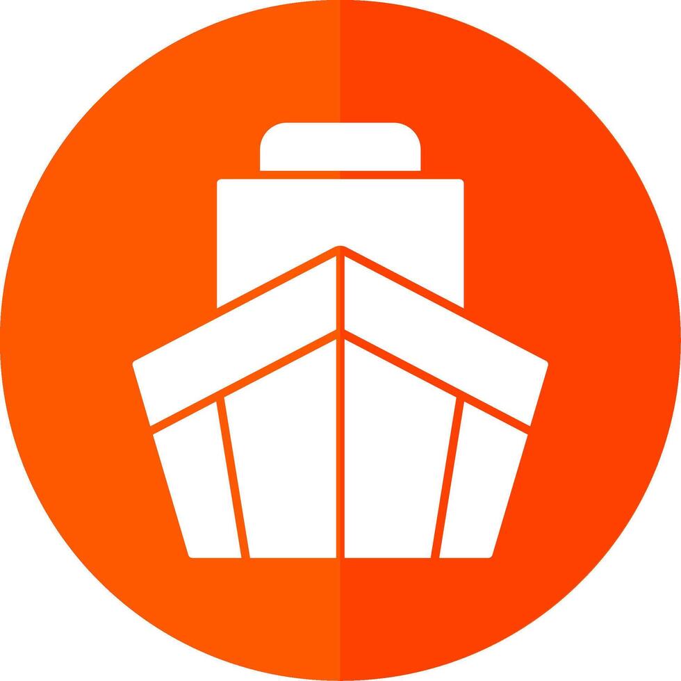 Cargo Glyph Red Circle Icon vector