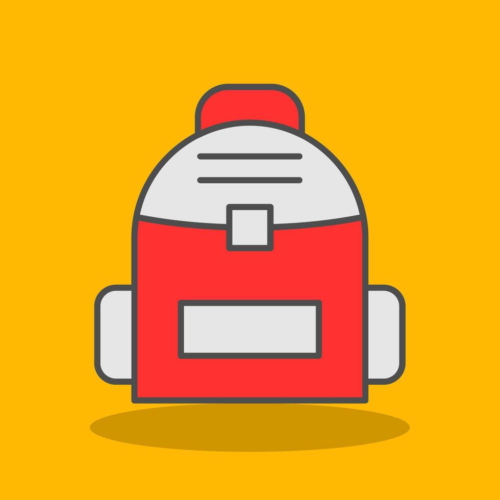 Backpack Filled Shadow Icon vector