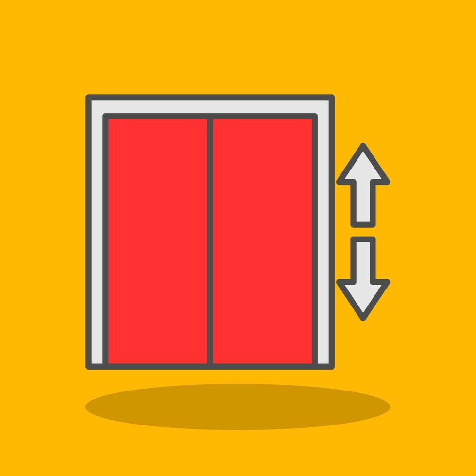 Lift Filled Shadow Icon vector