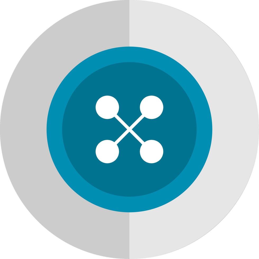 Cloth Button Flat Scale Icon vector