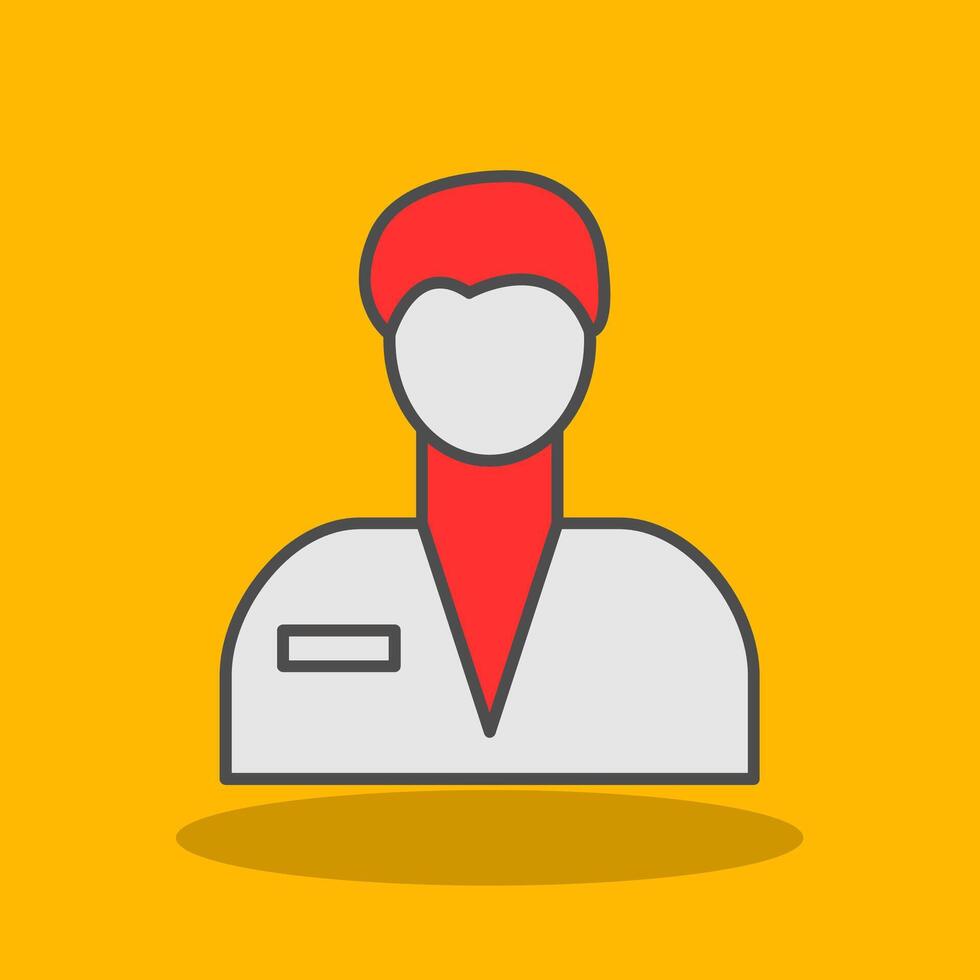 Postman Filled Shadow Icon vector