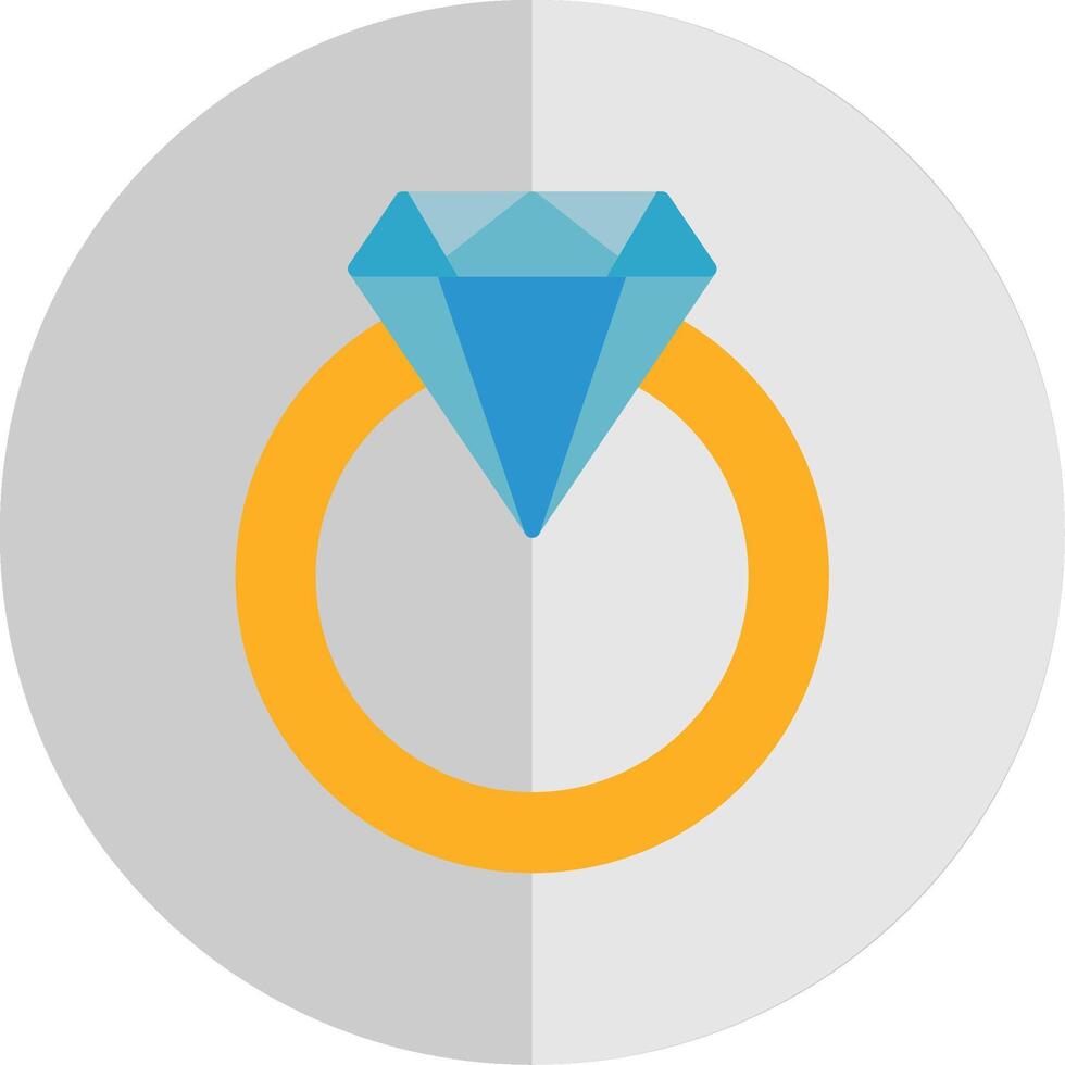 Diamond Ring Flat Scale Icon vector