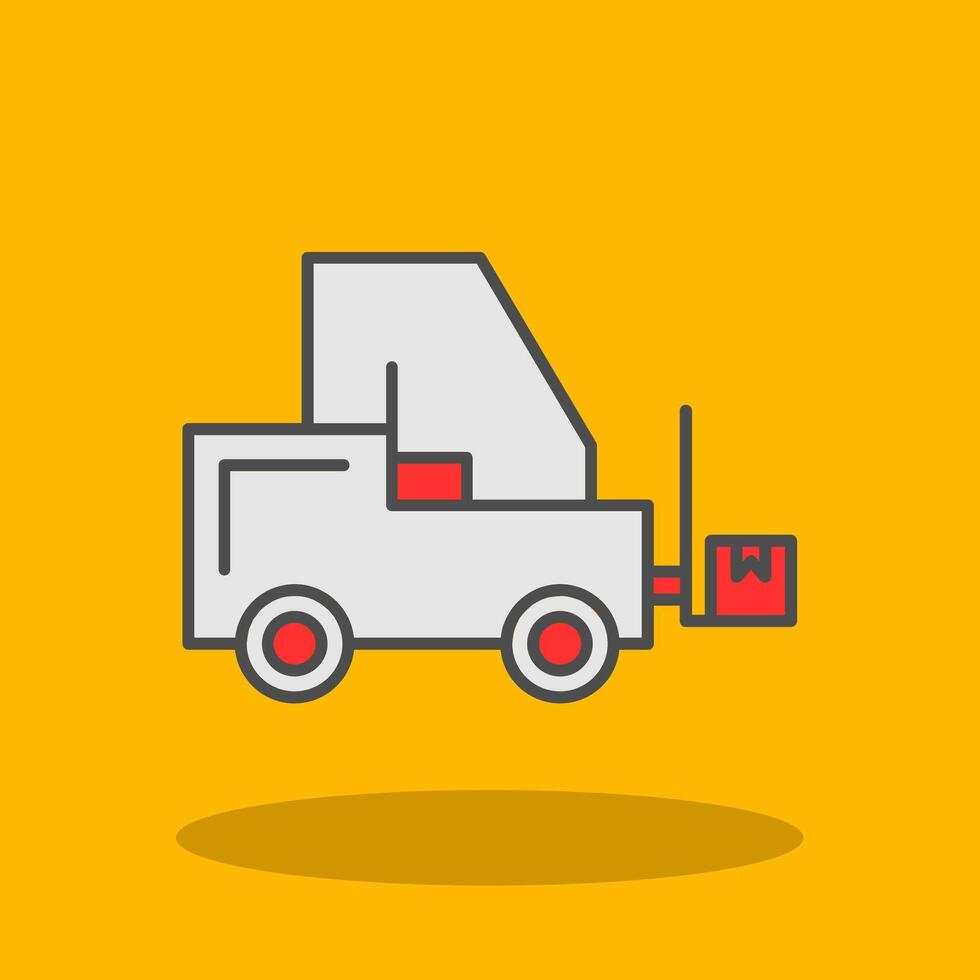 Forklift Filled Shadow Icon vector