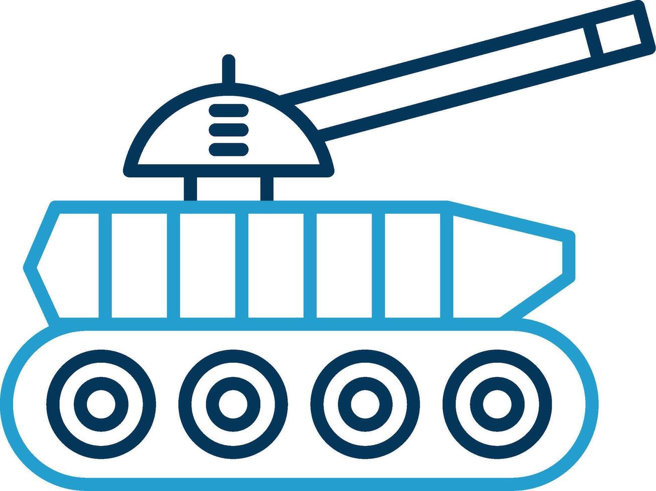 Tank Line Blue Two Color Icon vector