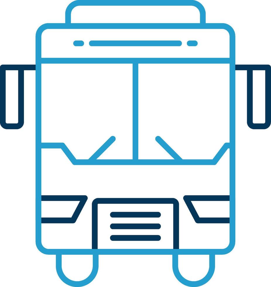 Bus Line Blue Two Color Icon vector