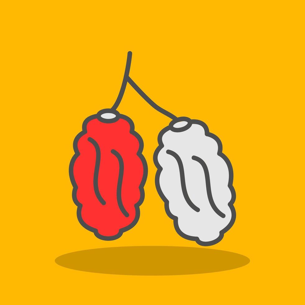 Dates Filled Shadow Icon vector