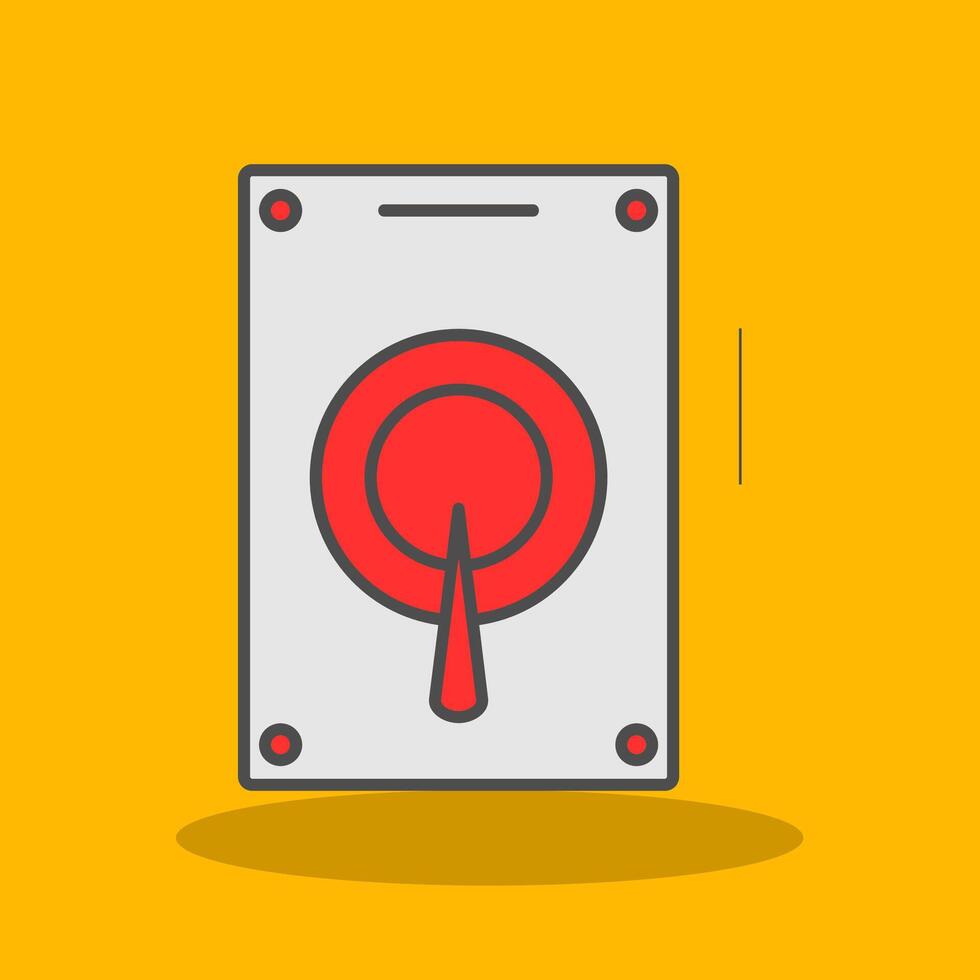 Hard Drive Filled Shadow Icon vector