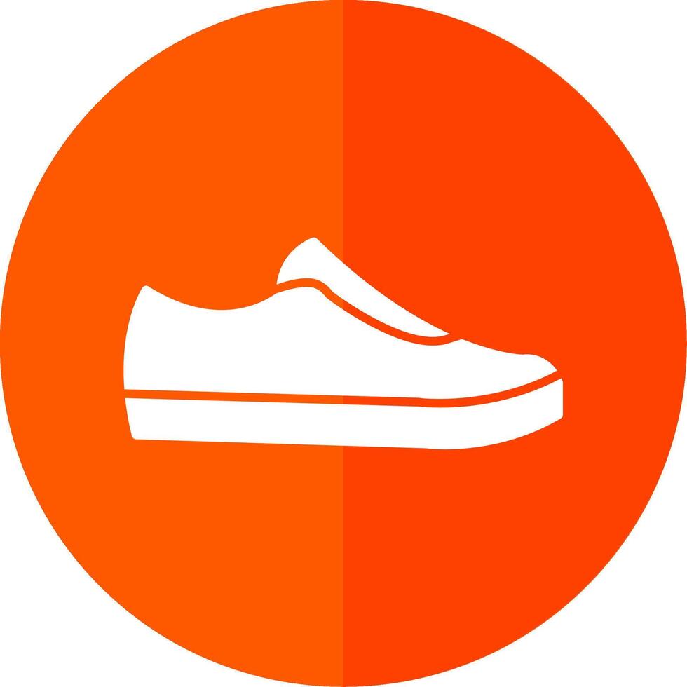 Shoes Glyph Red Circle Icon vector