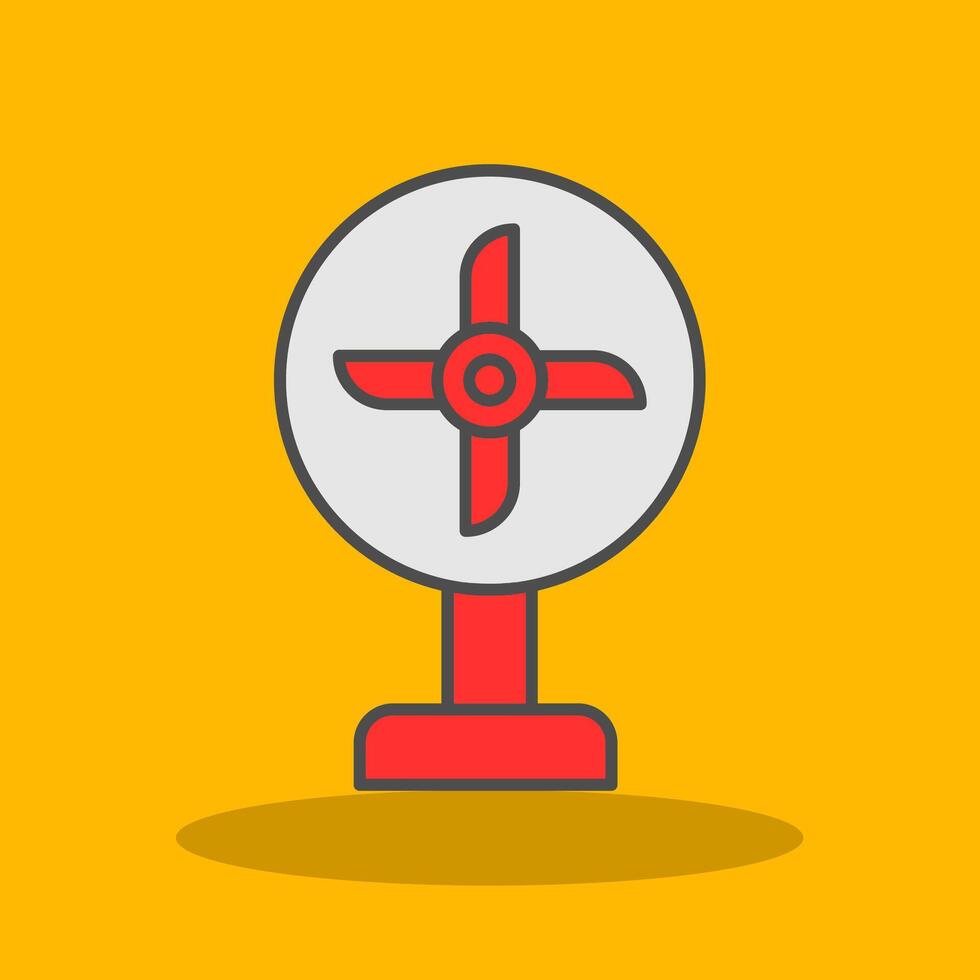 Fan Filled Shadow Icon vector