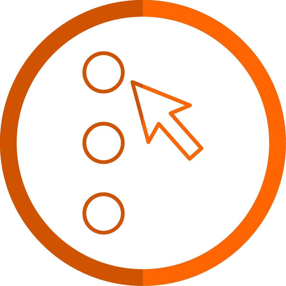 Option Line Orange Circle Icon vector