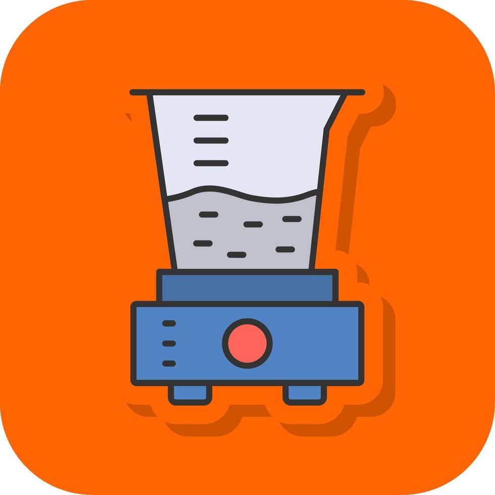 Juicer Filled Orange background Icon vector