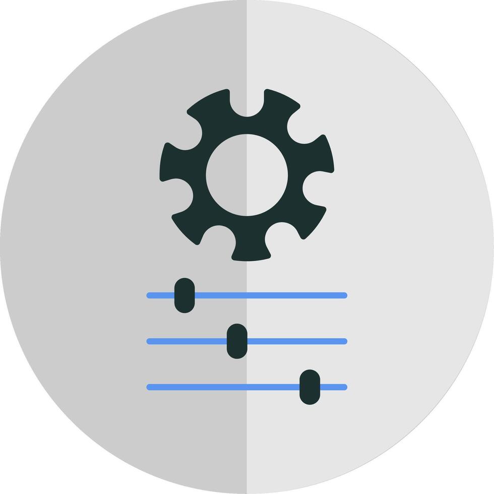 Gear Flat Scale Icon vector