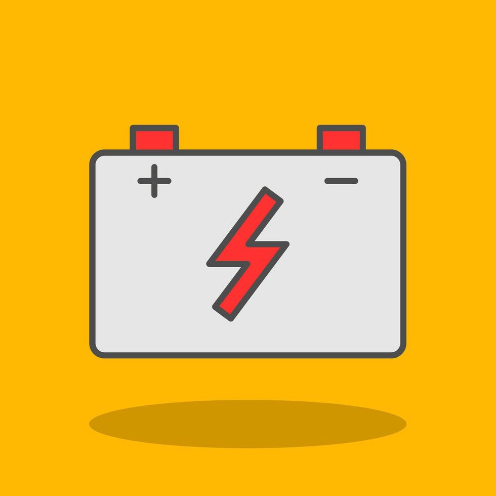 Energy Filled Shadow Icon vector