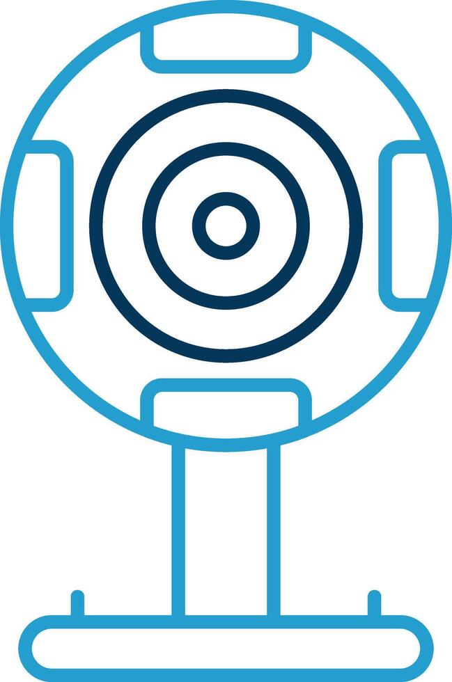 Webcam Line Blue Two Color Icon vector