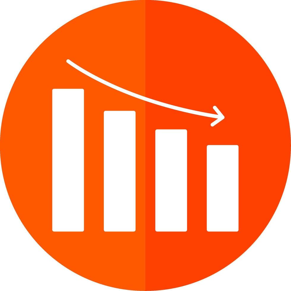 Reputation Loss Glyph Red Circle Icon vector
