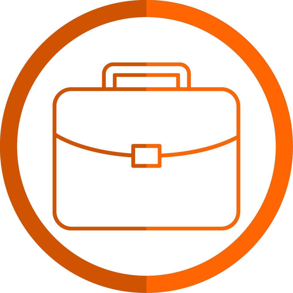 Brief Line Orange Circle Icon vector