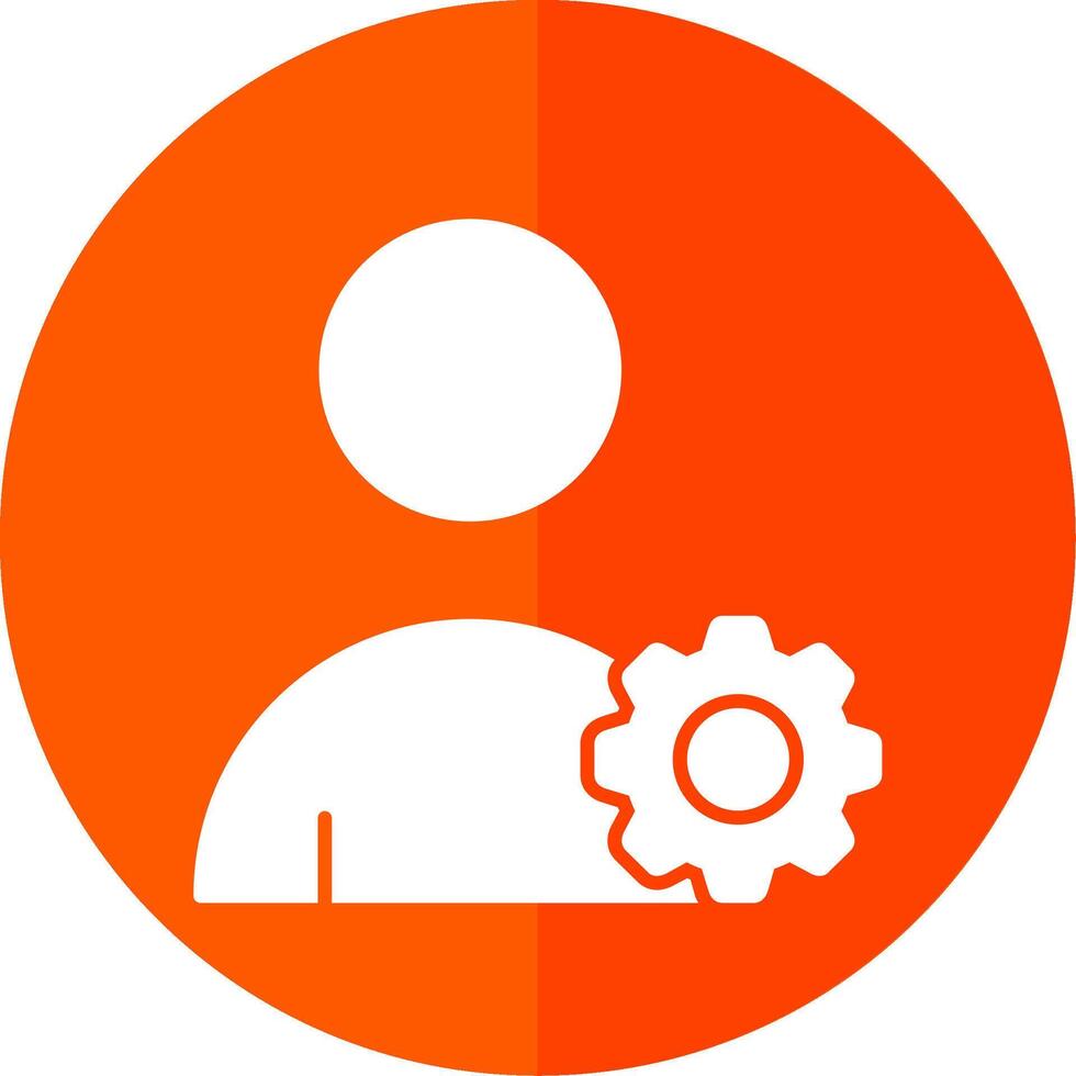 Management Glyph Red Circle Icon vector