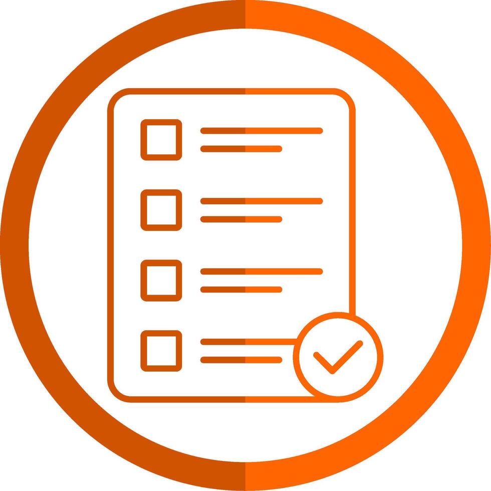 Priority Line Orange Circle Icon vector