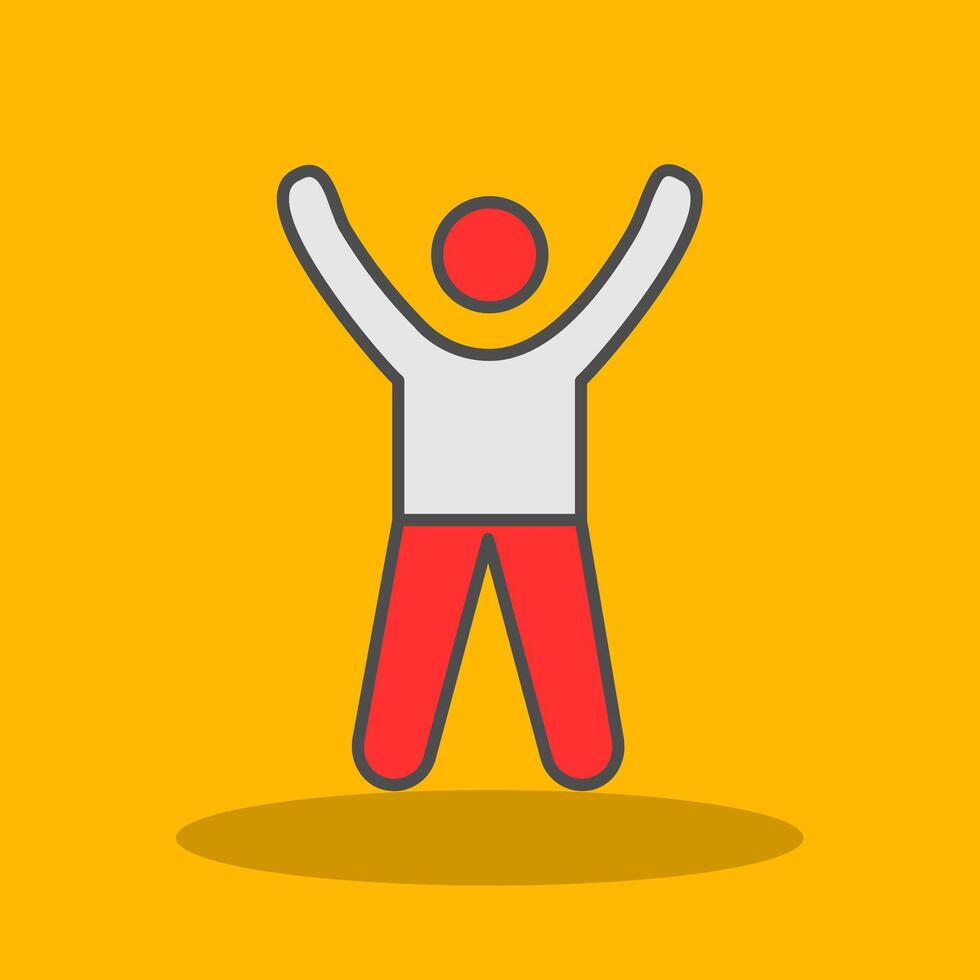 Cheer Up Filled Shadow Icon vector
