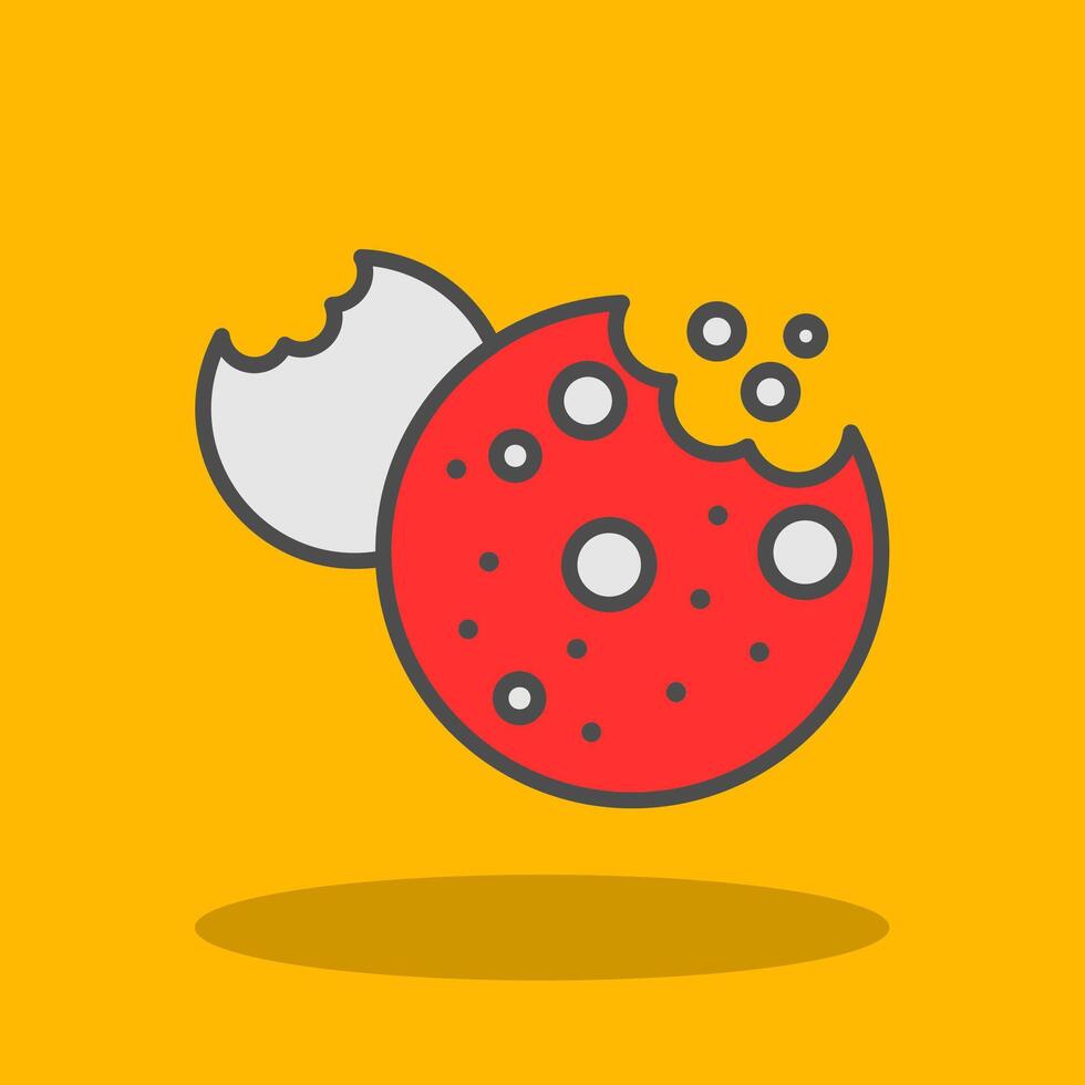Cookies Filled Shadow Icon vector