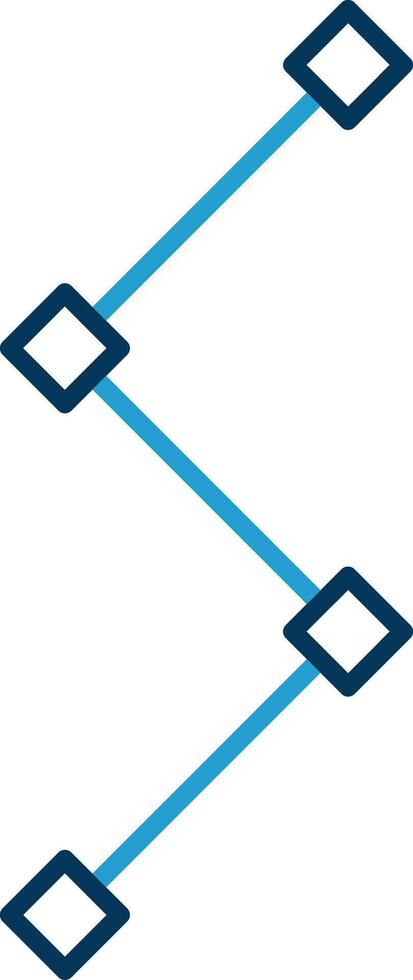 Path Line Blue Two Color Icon vector