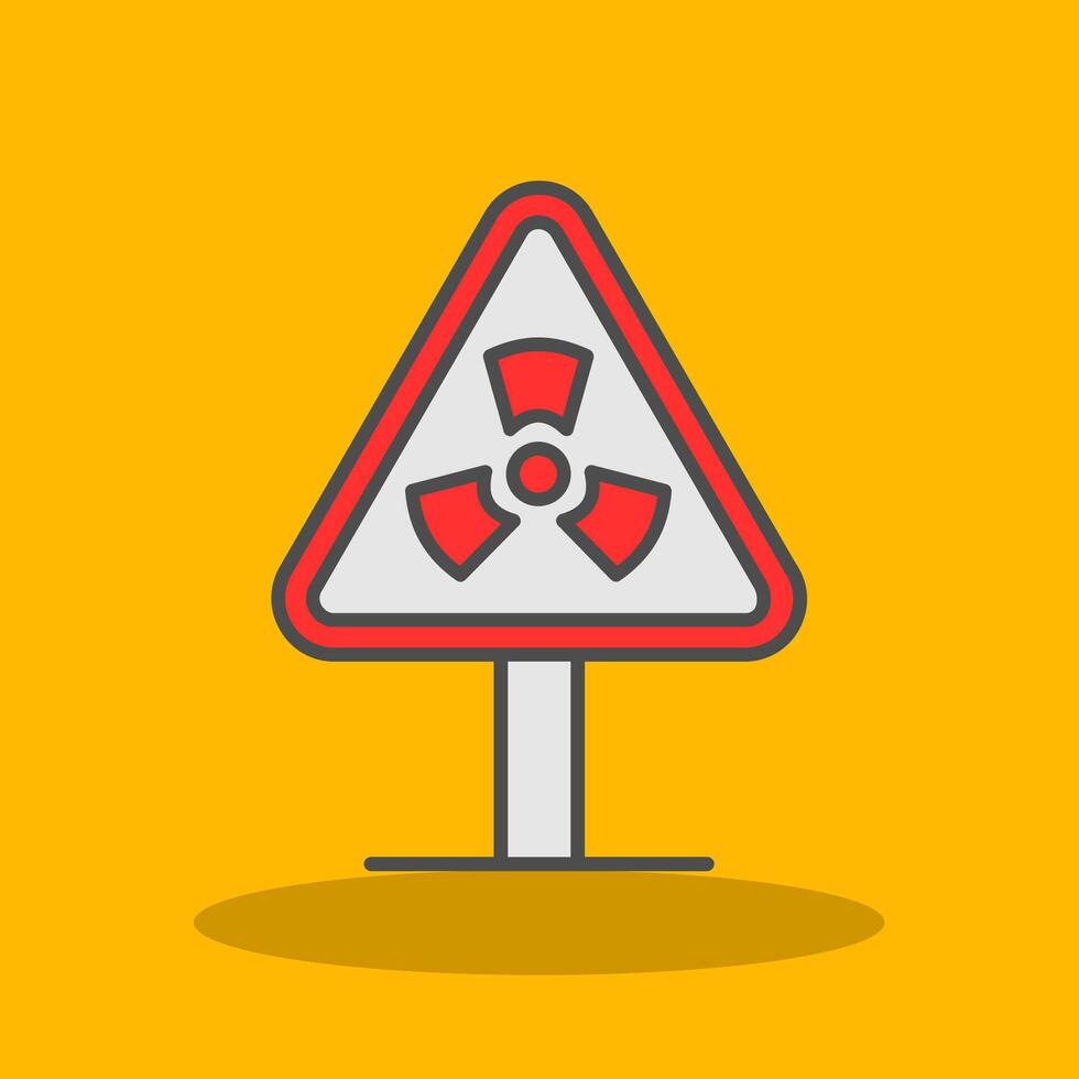 Radiation Zone Filled Shadow Icon vector