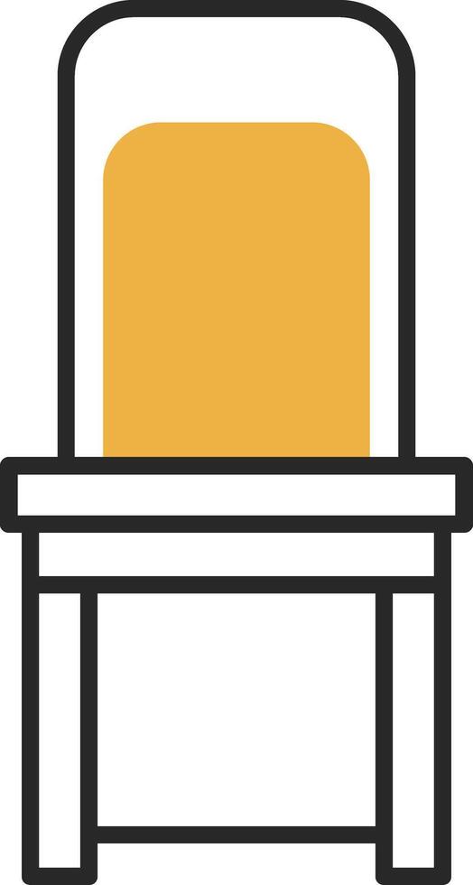 Dining Chair Skined Filled Icon vector