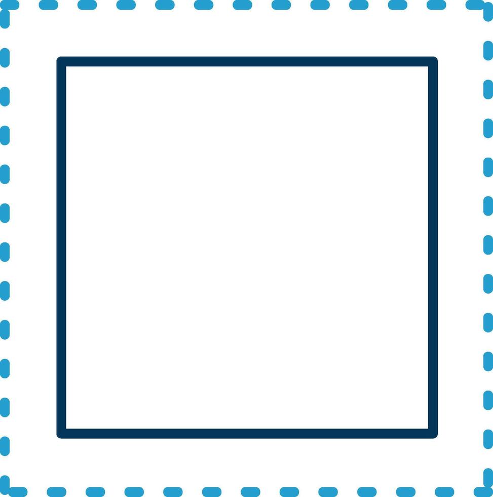 Marquee Line Blue Two Color Icon vector