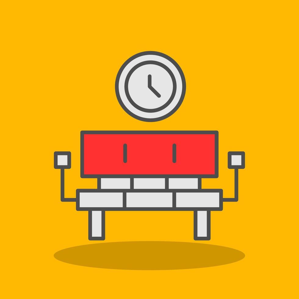 Waiting Room Filled Shadow Icon vector