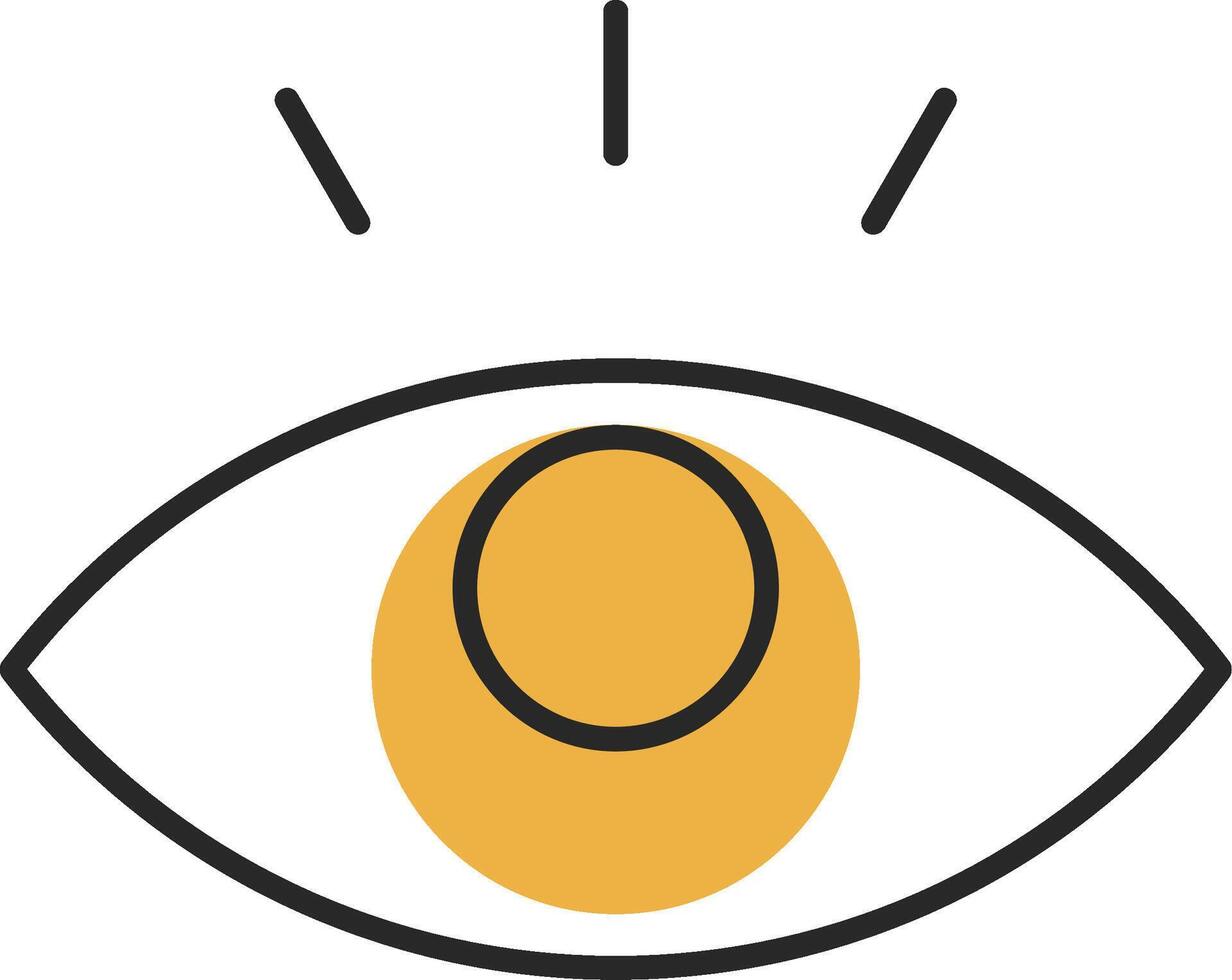 Eye Skined Filled Icon vector