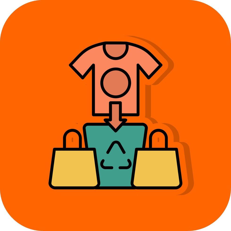 Overconsumption Filled Orange background Icon vector