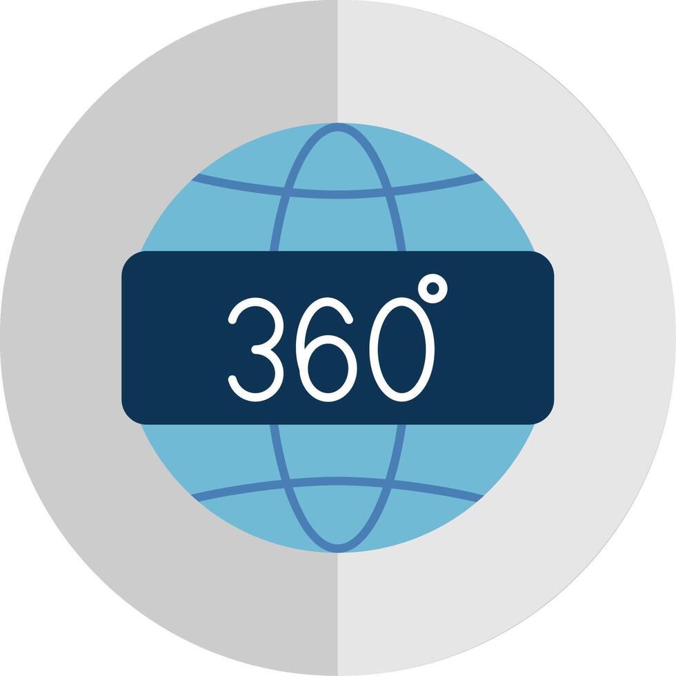 360 View Flat Scale Icon vector