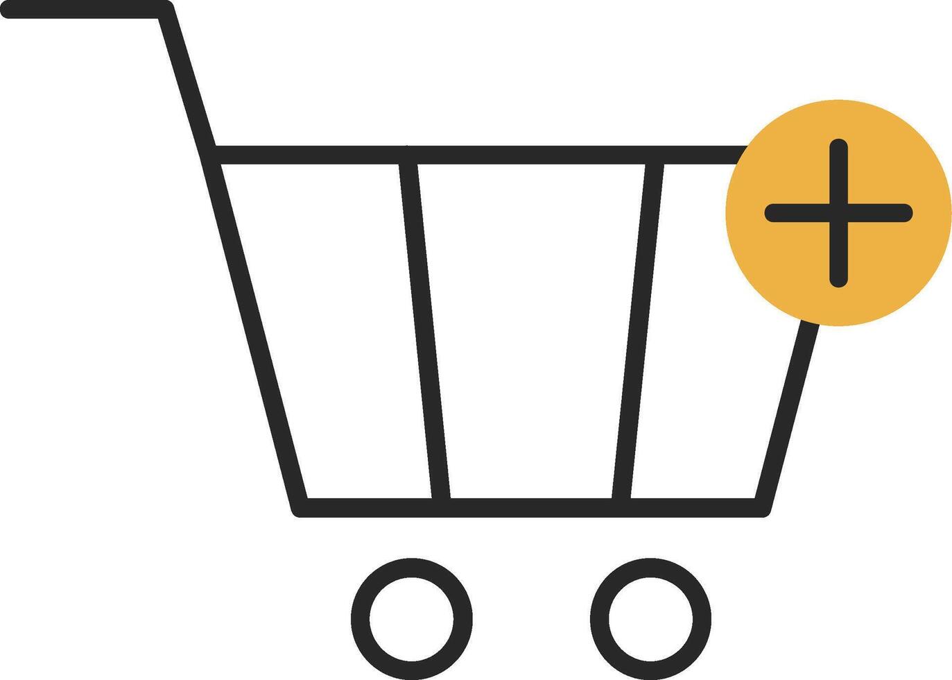 Add To Cart Skined Filled Icon vector