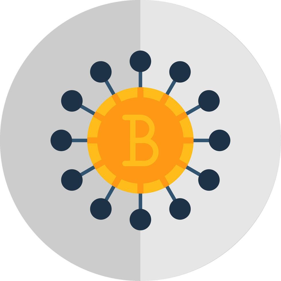 Digital Money Flat Scale Icon vector