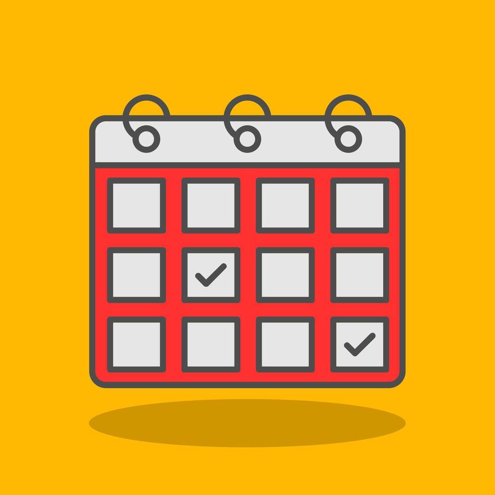 Appointment Request Filled Shadow Icon vector