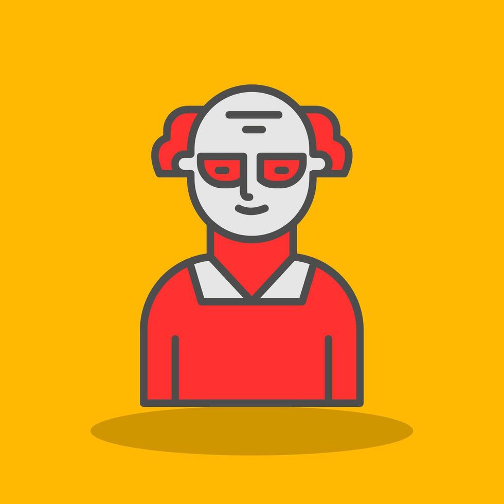 Scientist Filled Shadow Icon vector