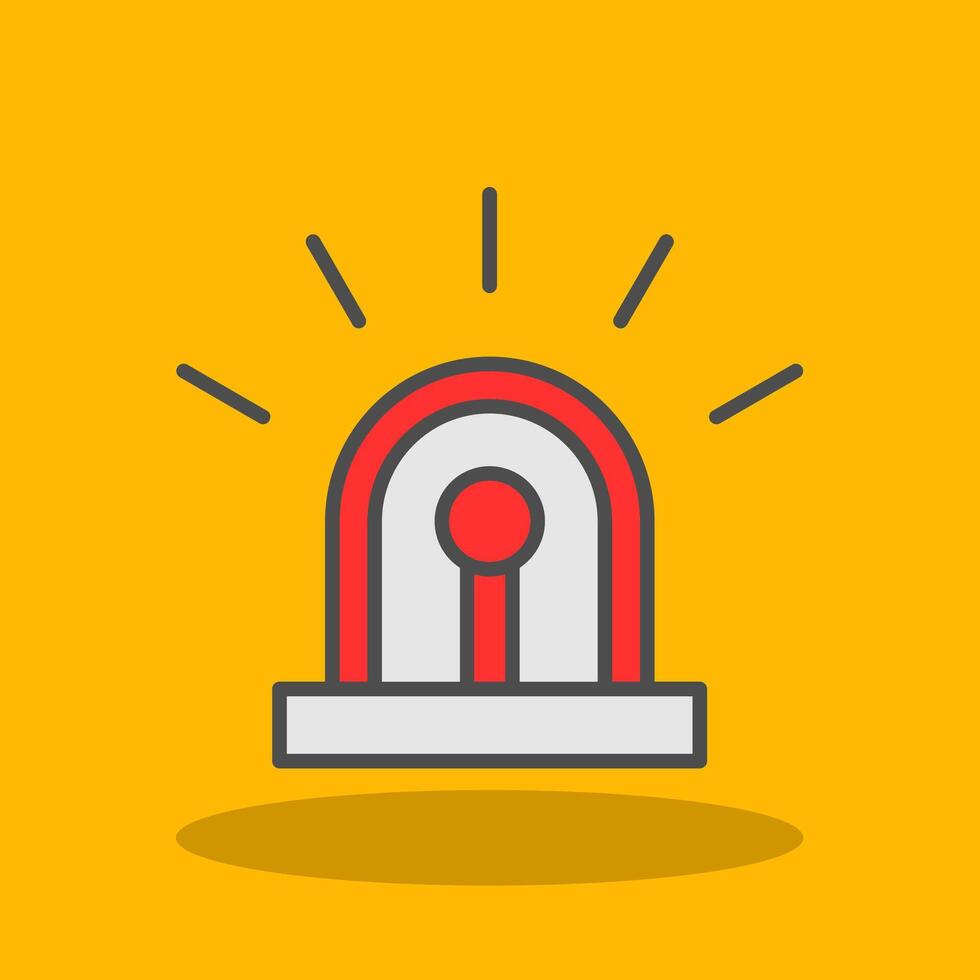 Siren Filled Shadow Icon vector