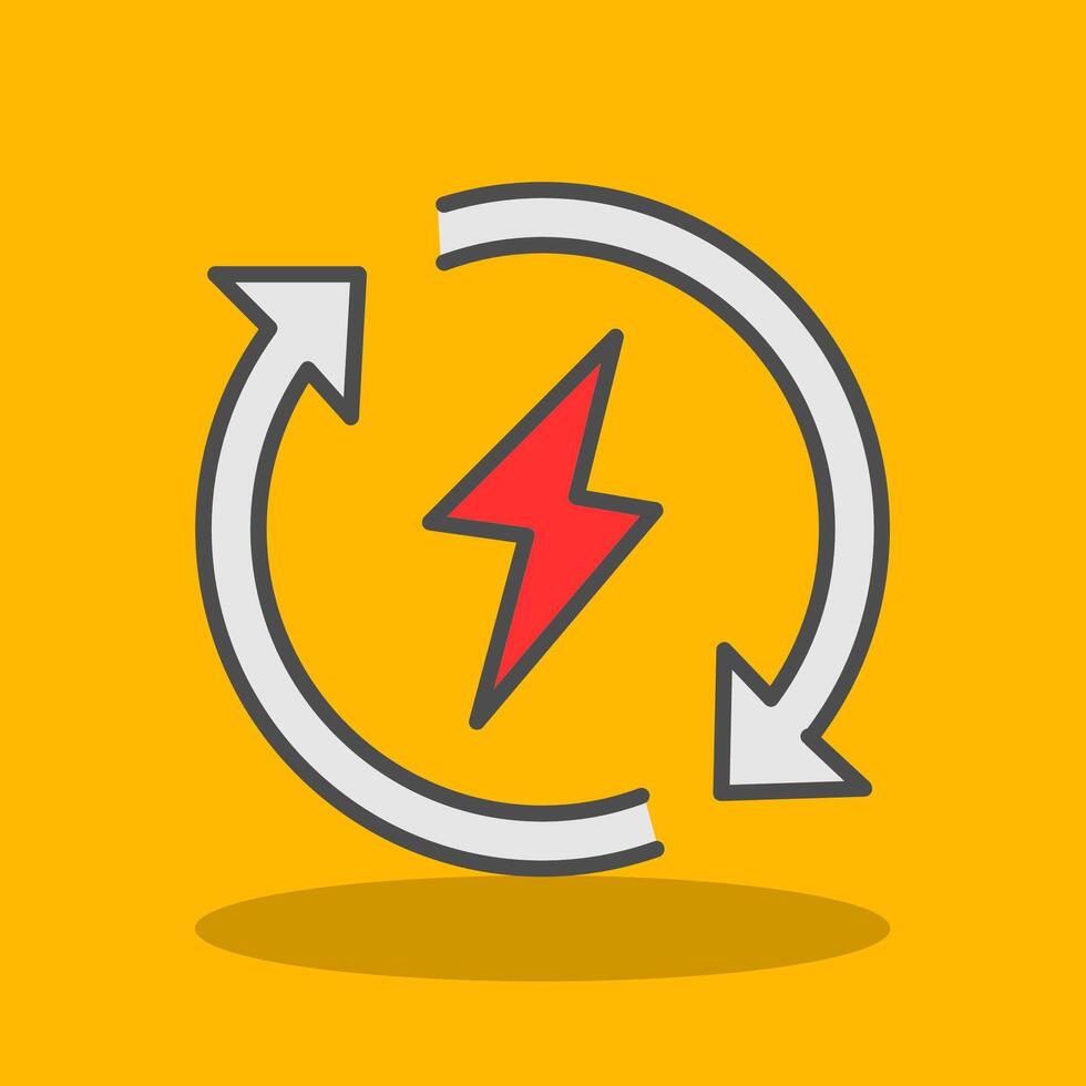 Renewable Energy Filled Shadow Icon vector