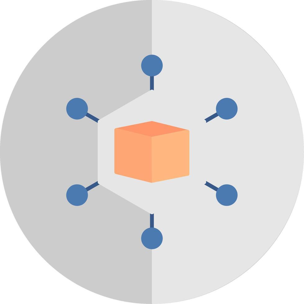Metaverse Flat Scale Icon vector