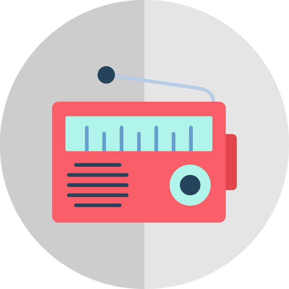 Radio Flat Scale Icon vector