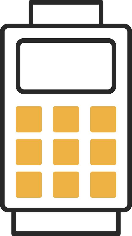 Card Reader Skined Filled Icon vector