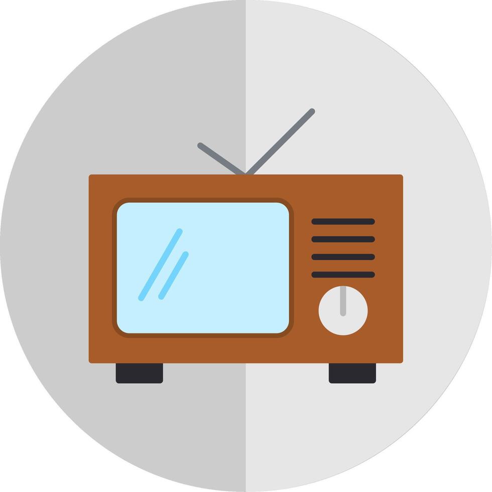 Television Flat Scale Icon vector