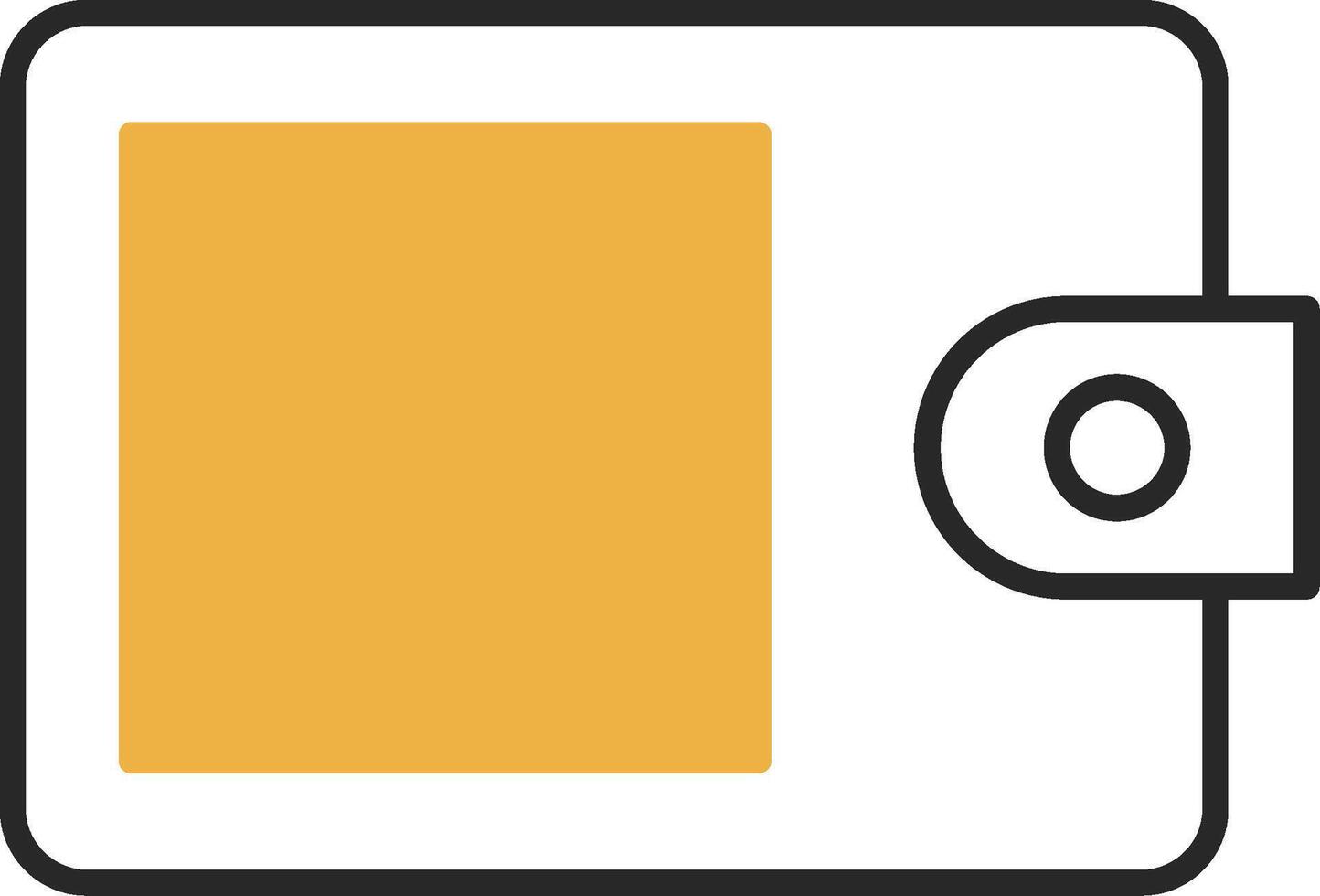 Wallet Skined Filled Icon vector