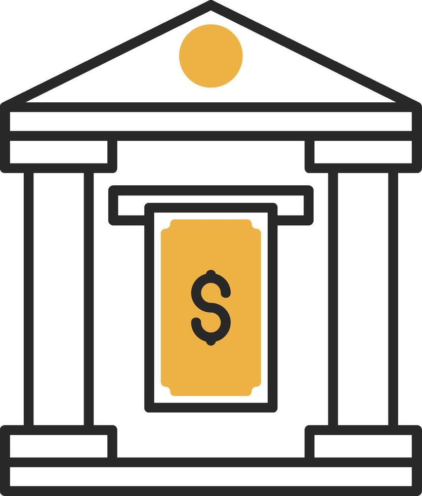 Cash Withdraw Skined Filled Icon vector