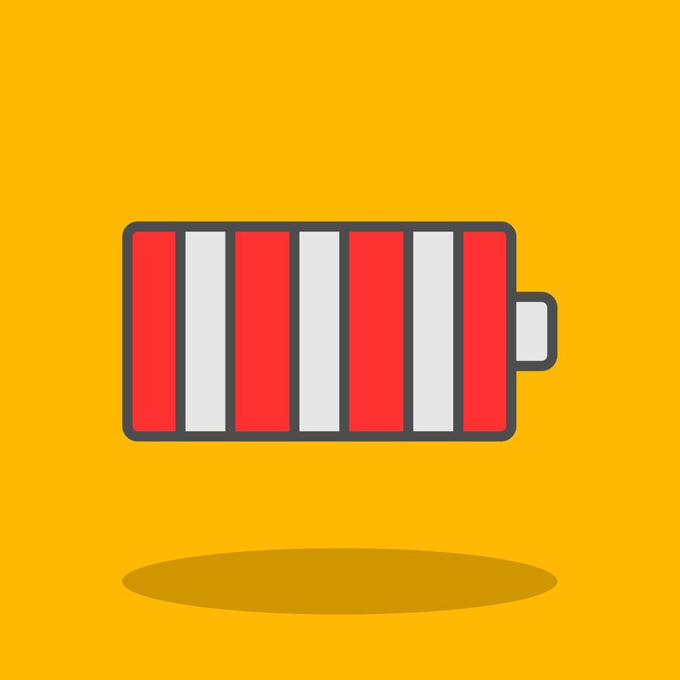 Battery Filled Shadow Icon vector