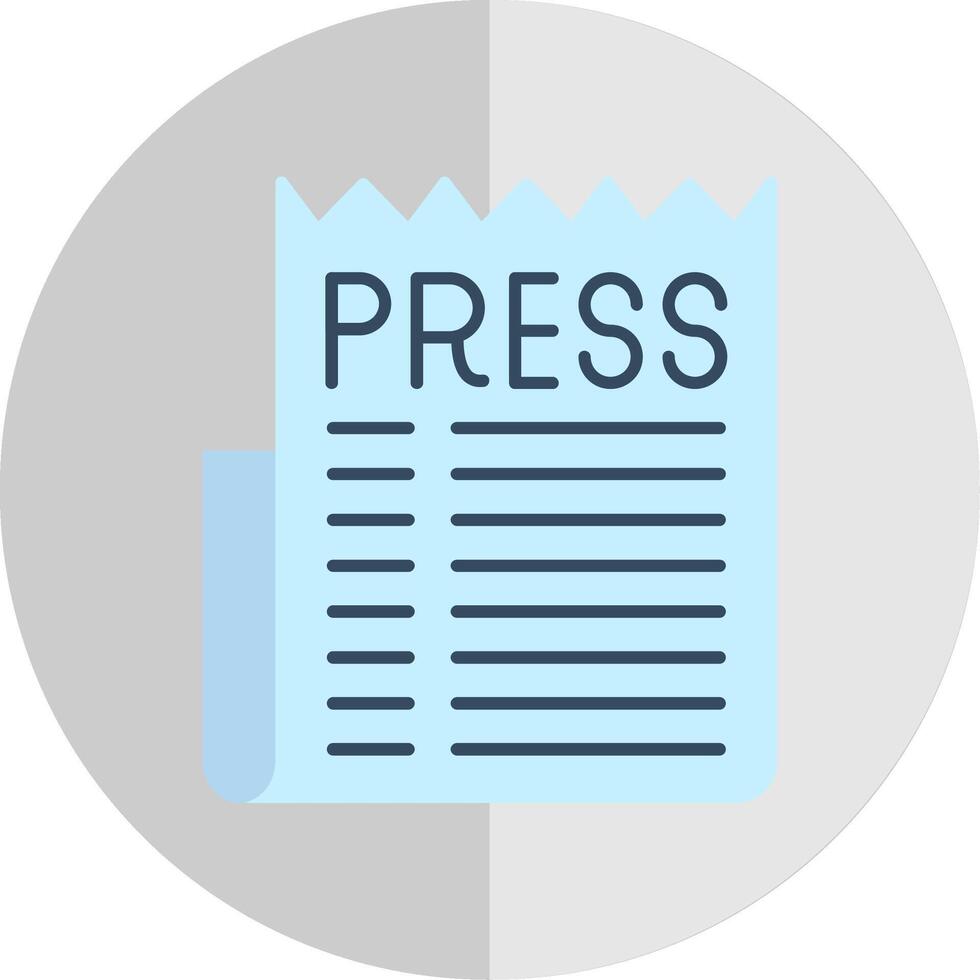 prensa lanzamiento plano escala icono vector