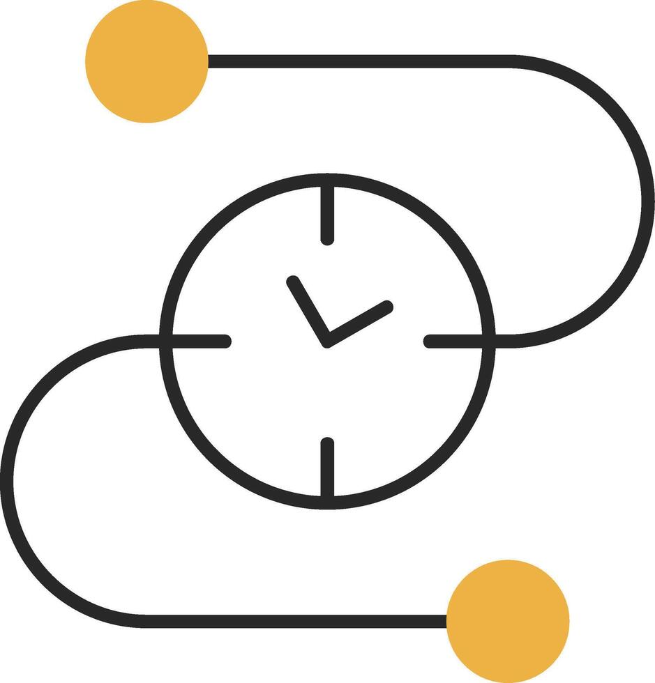 Time Line Skined Filled Icon vector